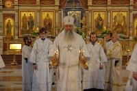 В праздник Преображения Господня митрополит Артемий совершил Божественную литургию в сослужении трех архиереев