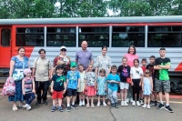 Экскурсию по детской железной дороге провели для учащихся воскресной школы Елизаветинского храма