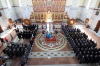Военнослужащие встретили свой профессиональный праздник в главном храме Хабаровска