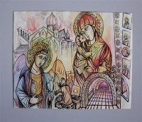 В хабаровском храме проходит выставка детских рисунков «Русь Святая»