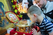 Ковчег с честными мощами святого великомученика Георгия Победоносца доставлен в Хабаровск 12 июля 2023 года